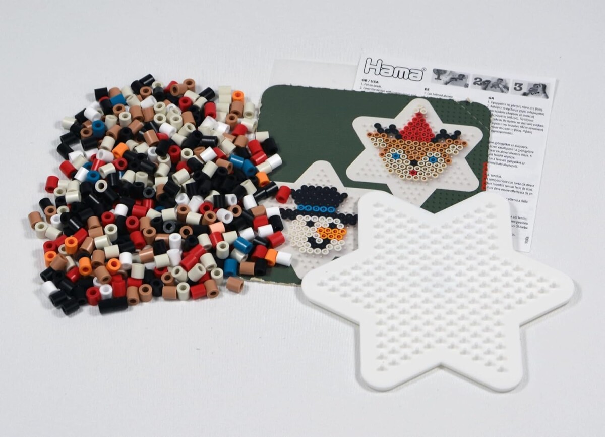 Hama 4143 - Lille Stjerne - 450 Diy Midi Perler Plade Papir