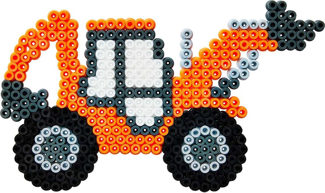 Hama 3163 - Entreprenørmaskiner - 4000 Diy Midi Perler Plade