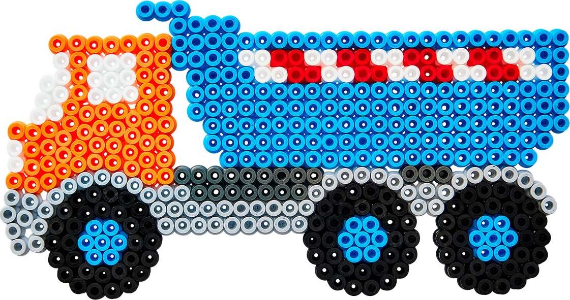 Hama 3163 - Entreprenørmaskiner - 4000 Diy Midi Perler Plade