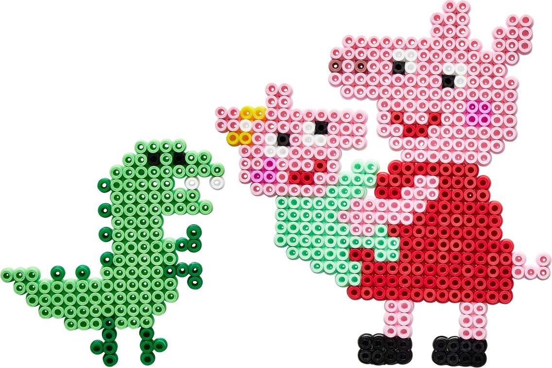 Hama Midi Perler - Gurli Gris Og Lillesøster Perlesæt - 2000 Perler