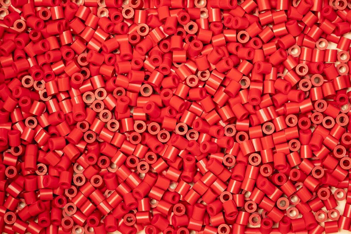 Hama Midi Perler - Kirsebærrød - 1000 Stk - 207-114