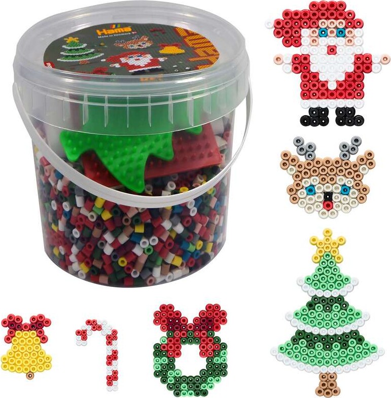 Hama 2045 - Diy Midi Juleperler - 4000 Perler Og 2 Stiftplader
