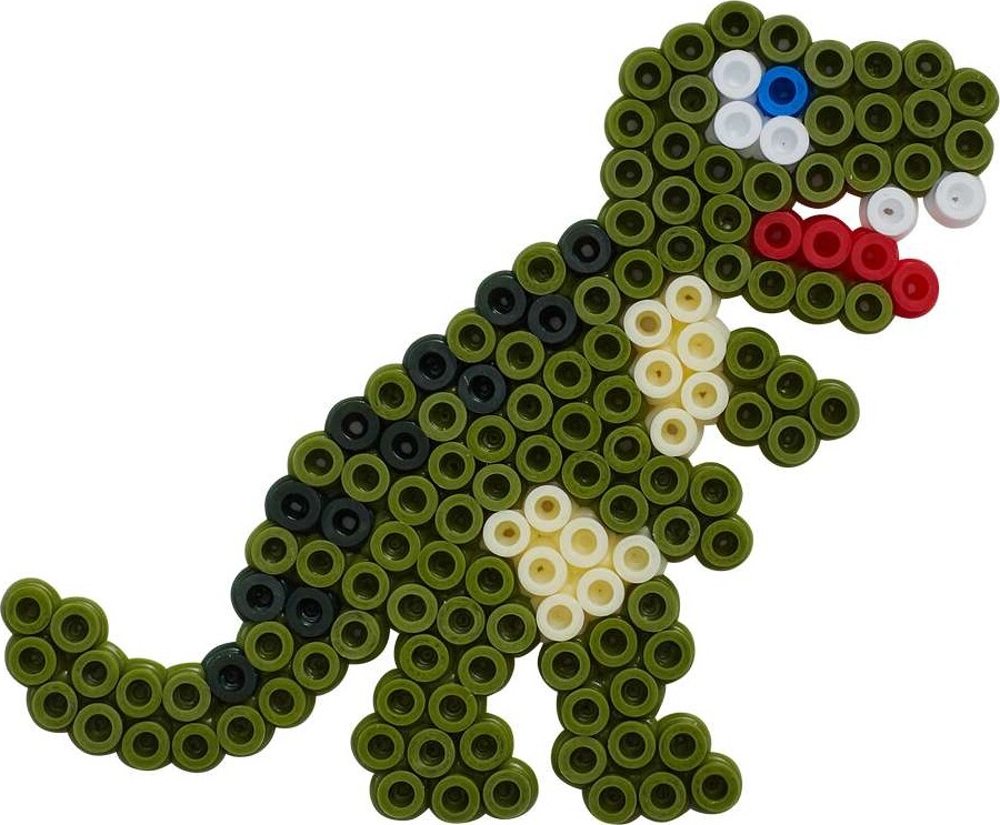 Hama Midi Perler - Bil Og Dinosaur Perlesæt - 1100 Perler - 4215
