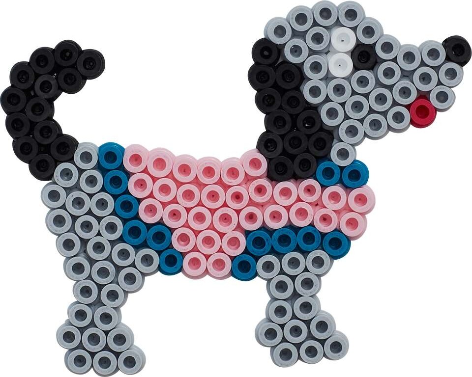 Hama Midi Perler - Dukke Og Hund Perlesæt - 1100 Perler - 4214
