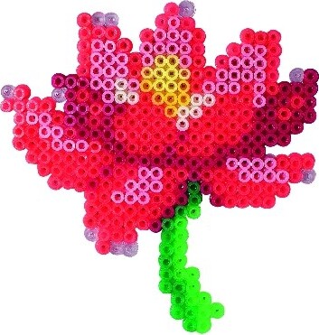 Hama Mini Perlesæt - Blomst Perleplade Og 2000 Perler - 5513