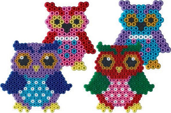 Hama Mini Perlesæt - Ugler Perleplade Og Perler - 5507