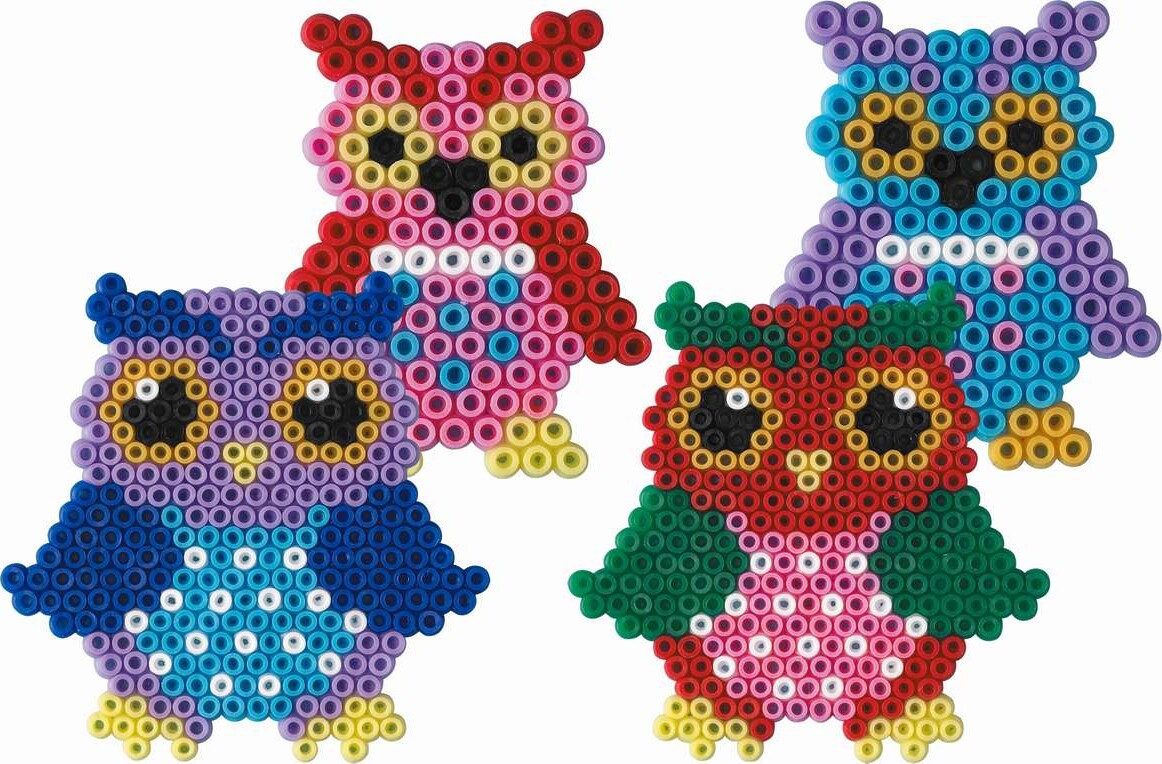 Hama Mini Perlesæt - Ugler Perleplade Og Perler - 5507