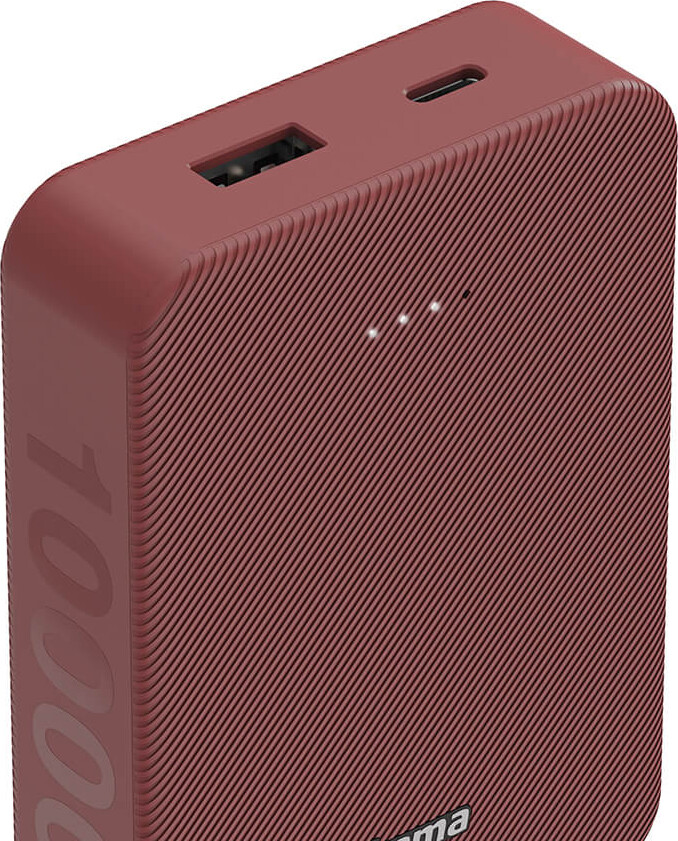 Hama Powerbank 10000 Mah - Usb-C Usb-A - Colour 10 - Rød