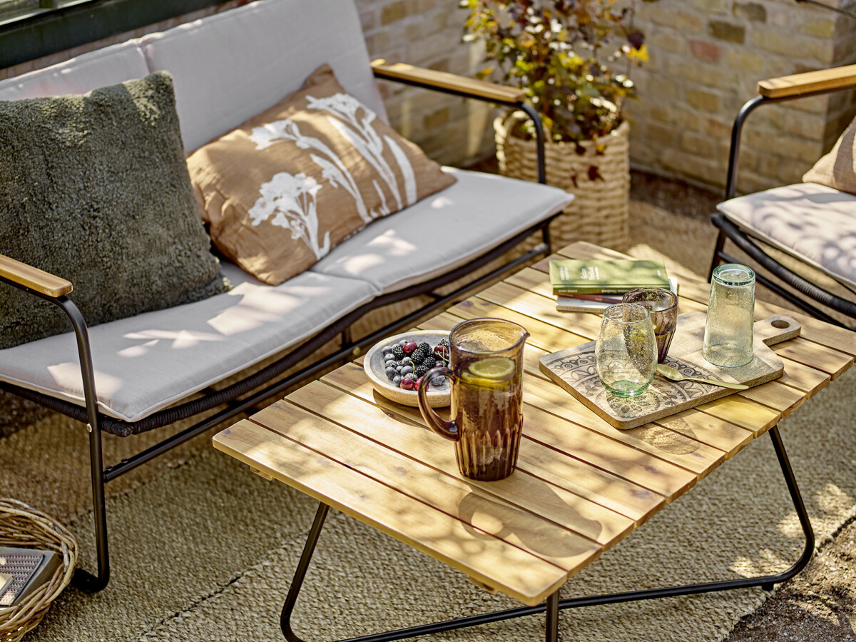 Bloomingville - Hampton Sofa - Sort - Metal - Havesofa - 2 Pers