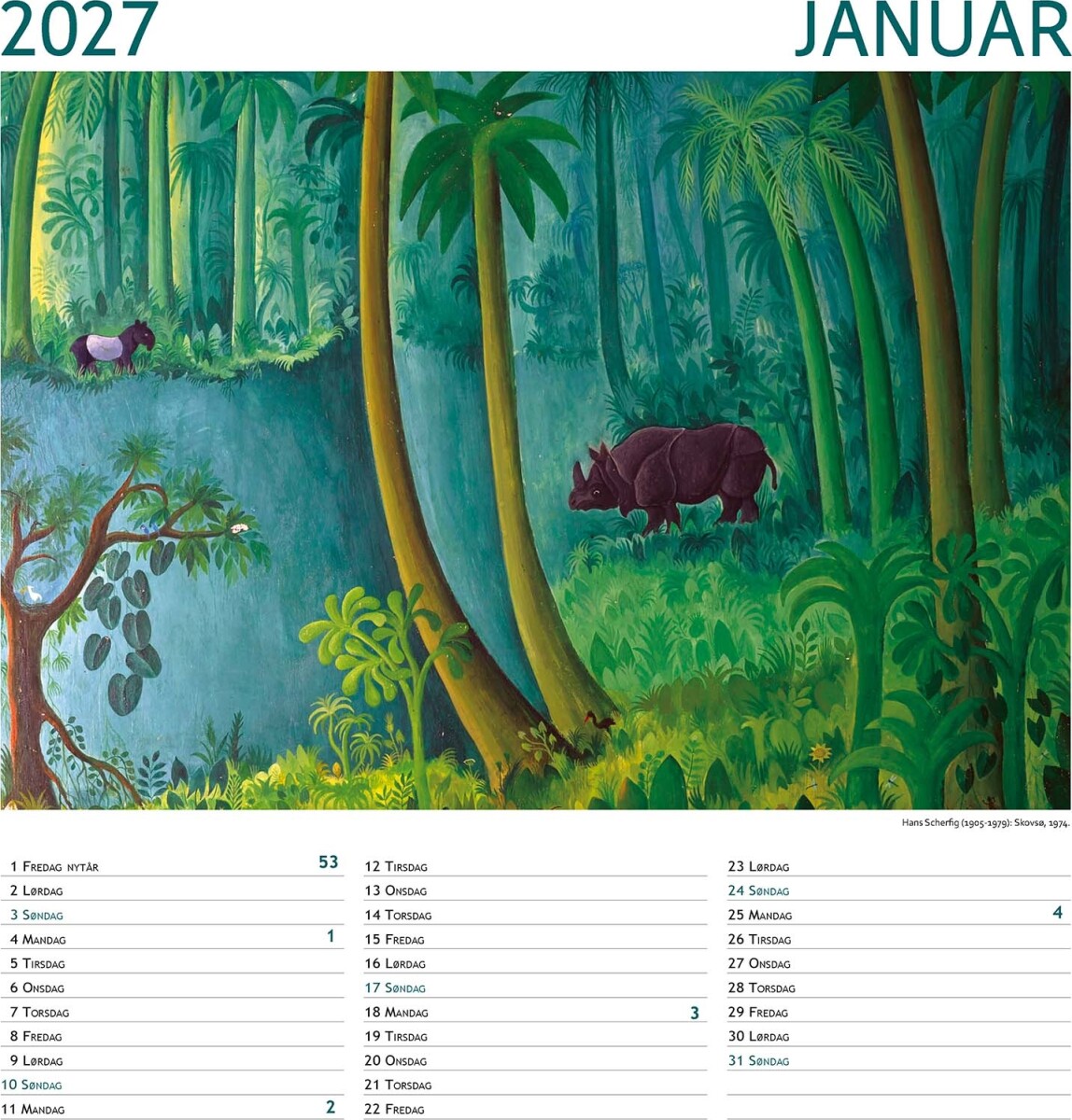 Hans Scherfig Kalender 2027 - Spiralryg