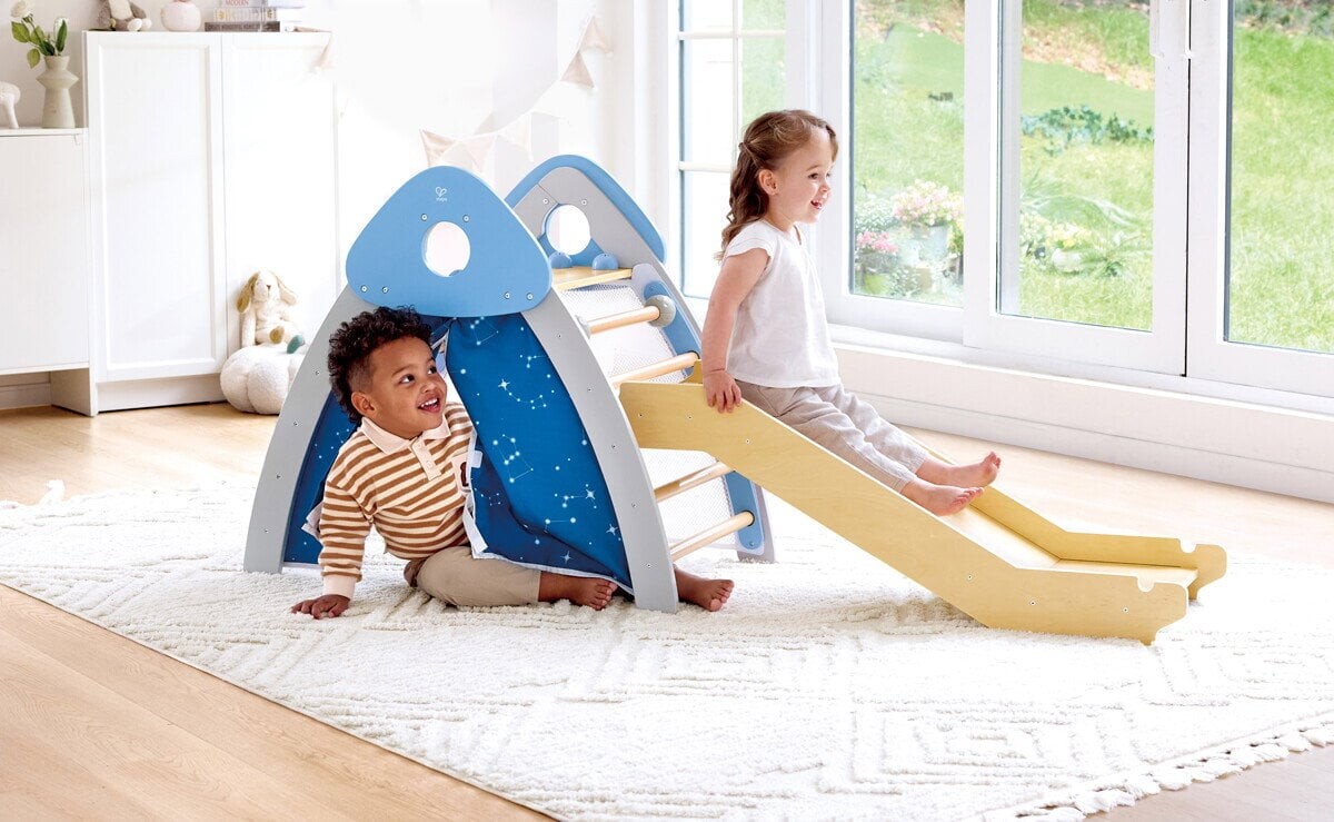 Hape - 4-In-1 Climb Slide Gym Set - Klatrestativ Til Børn