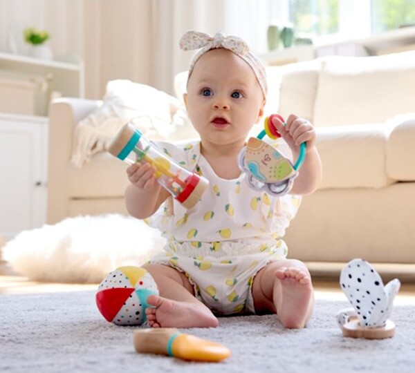 Hape - 5-I-1 Baby Sensory Set - Sanselegetøj