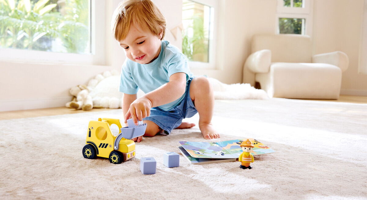 Hape - The Buzzing Bulldozer - Legetøj Med Lyd - Hapeland