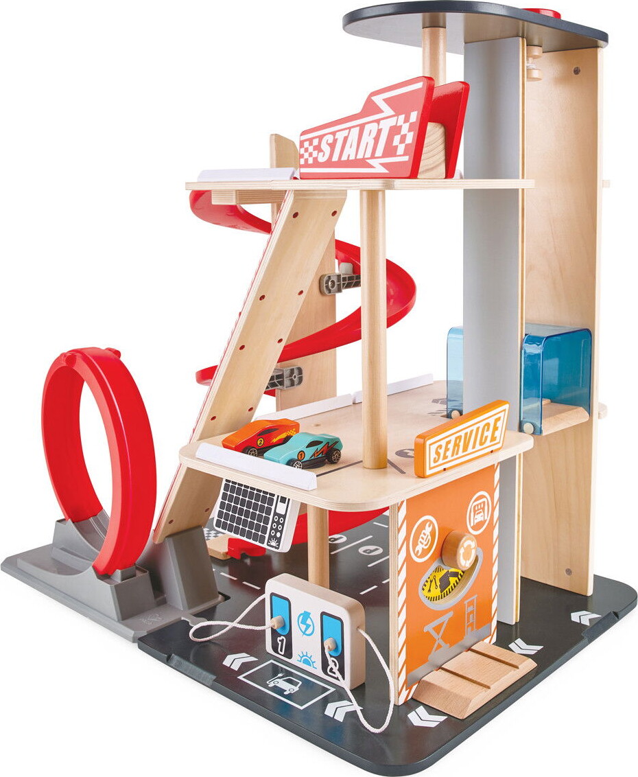 Hape - Parkeringshus - Stunt Garage - 59 Cm