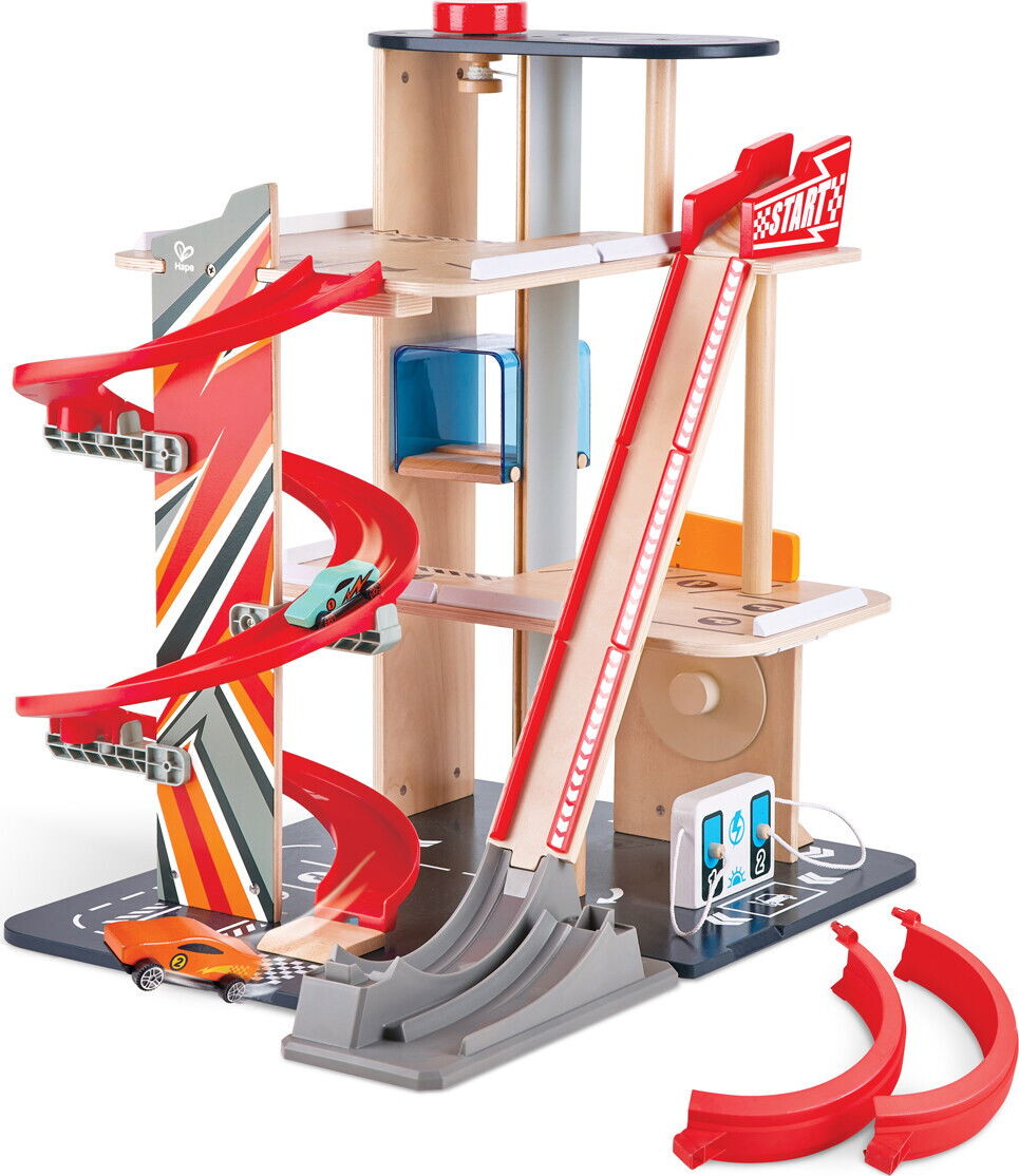 Hape - Parkeringshus - Stunt Garage - 59 Cm