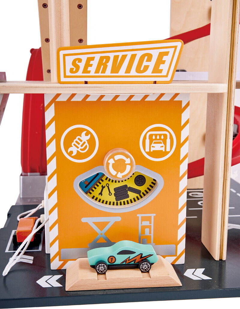 Hape - Parkeringshus - Stunt Garage - 59 Cm