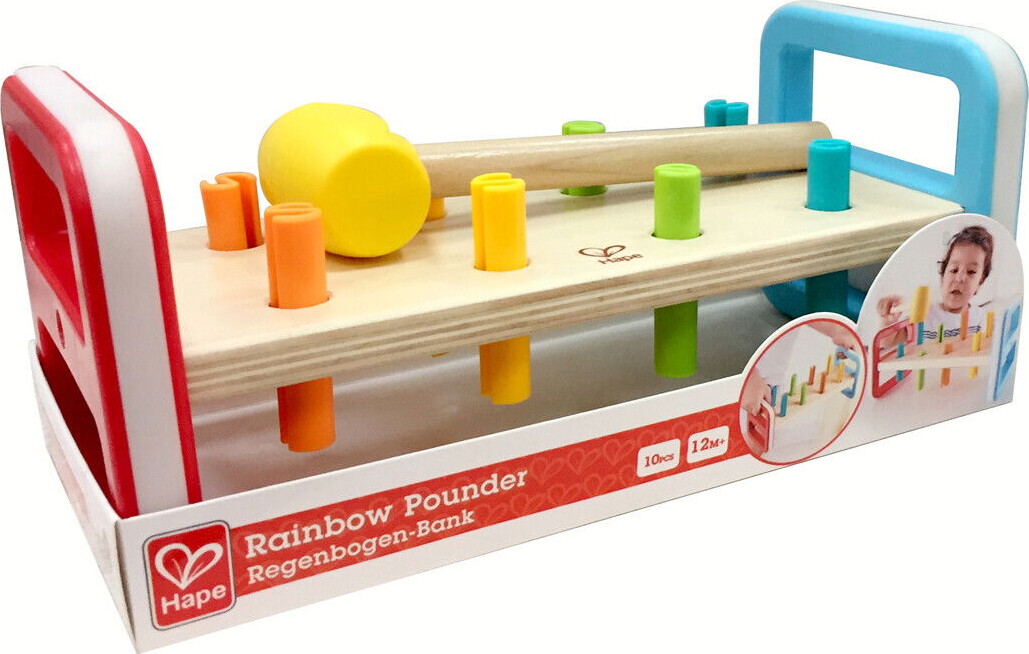 Hape - Rainbow Pounder - Hammerbræt I Træ Til Børn