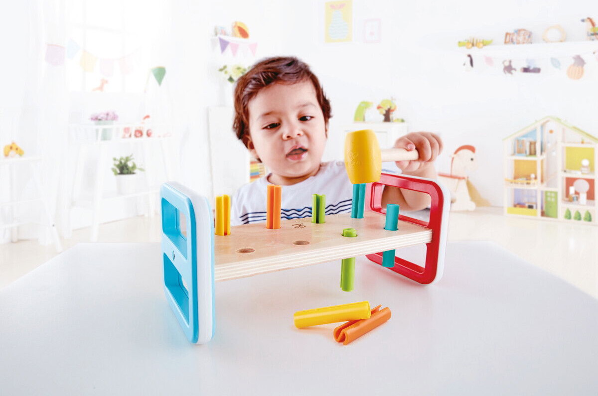 Hape - Rainbow Pounder - Hammerbræt I Træ Til Børn