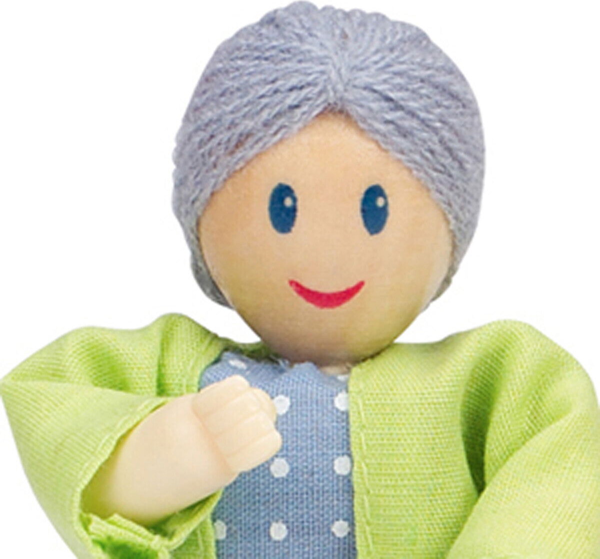 Hape - Happy Family - 6 Caucasian Dukker I Træ