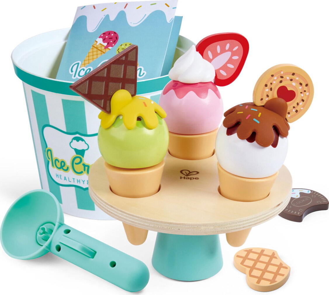 Hape - Creamy Dreamy Ice Cream Corner - Isbøtte Legesæt