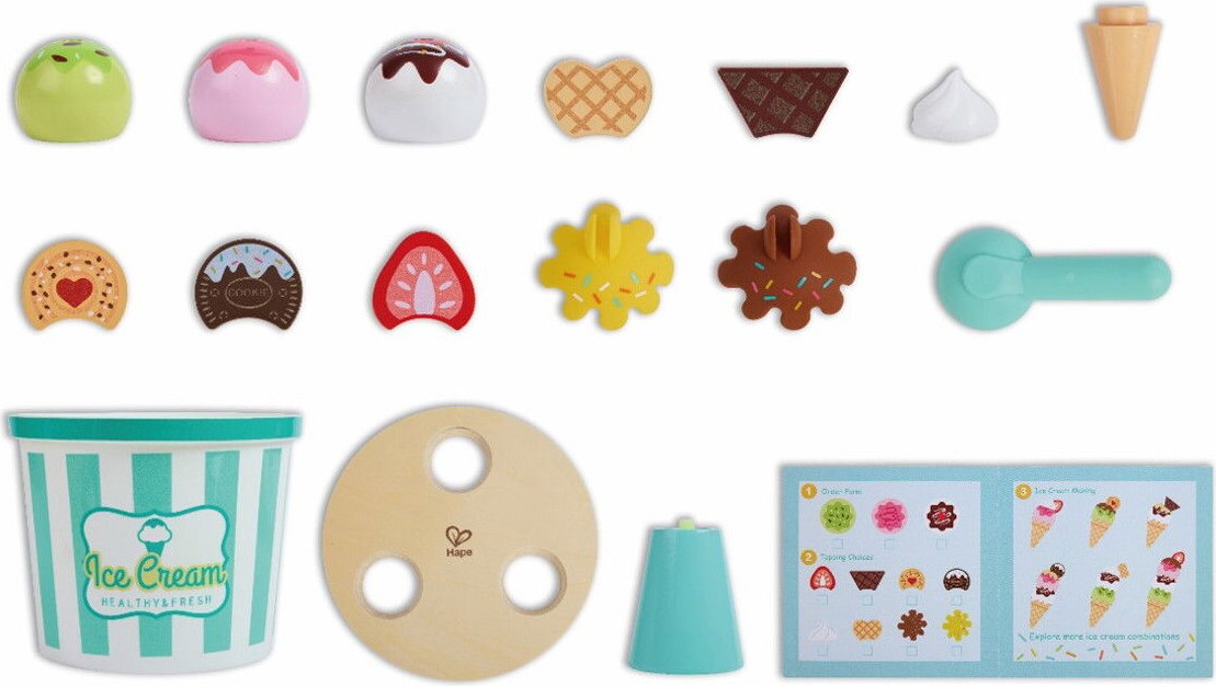 Hape - Creamy Dreamy Ice Cream Corner - Isbøtte Legesæt