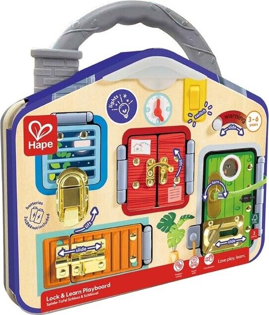 Låsebræt Til Børn - Træ - Hape