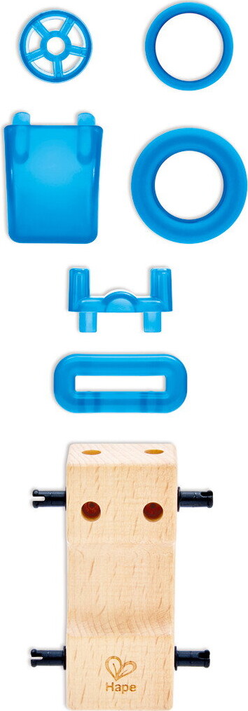 Hape - Whizzy Wheels - Legetøjsbil Byggesæt I Træ - Assorteret