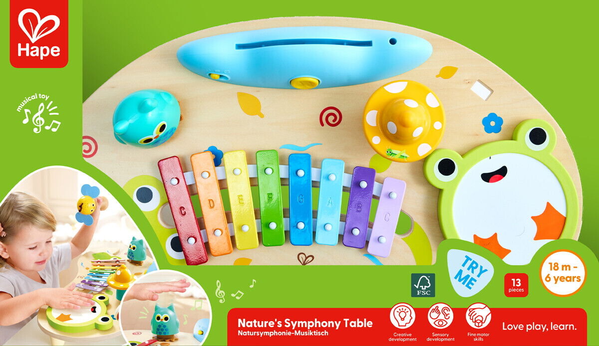 Hape - Nature S Symphony Table - Musik Aktivitetsbord
