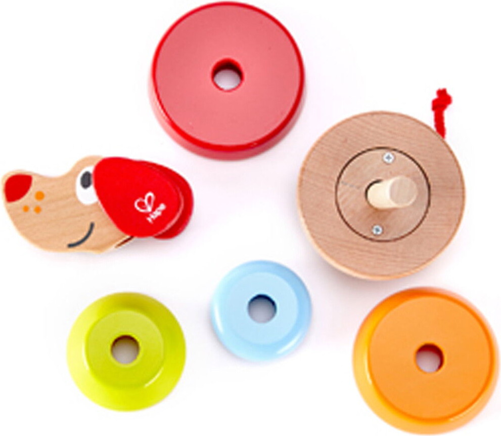 Hape - Pepe Sound Stacker - Hund Stabledyr I Træ