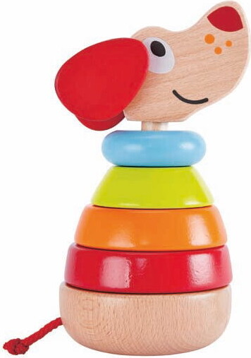 Hape - Pepe Sound Stacker - Hund Stabledyr I Træ