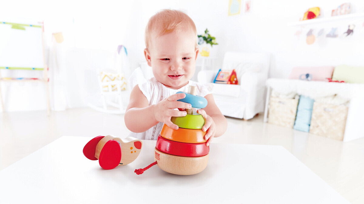 Hape - Pepe Sound Stacker - Hund Stabledyr I Træ