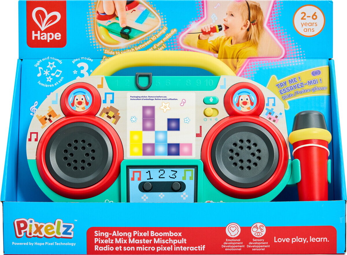 Hape E0703K - Pixelz Sing-Along Boombox - Karaokemaskine