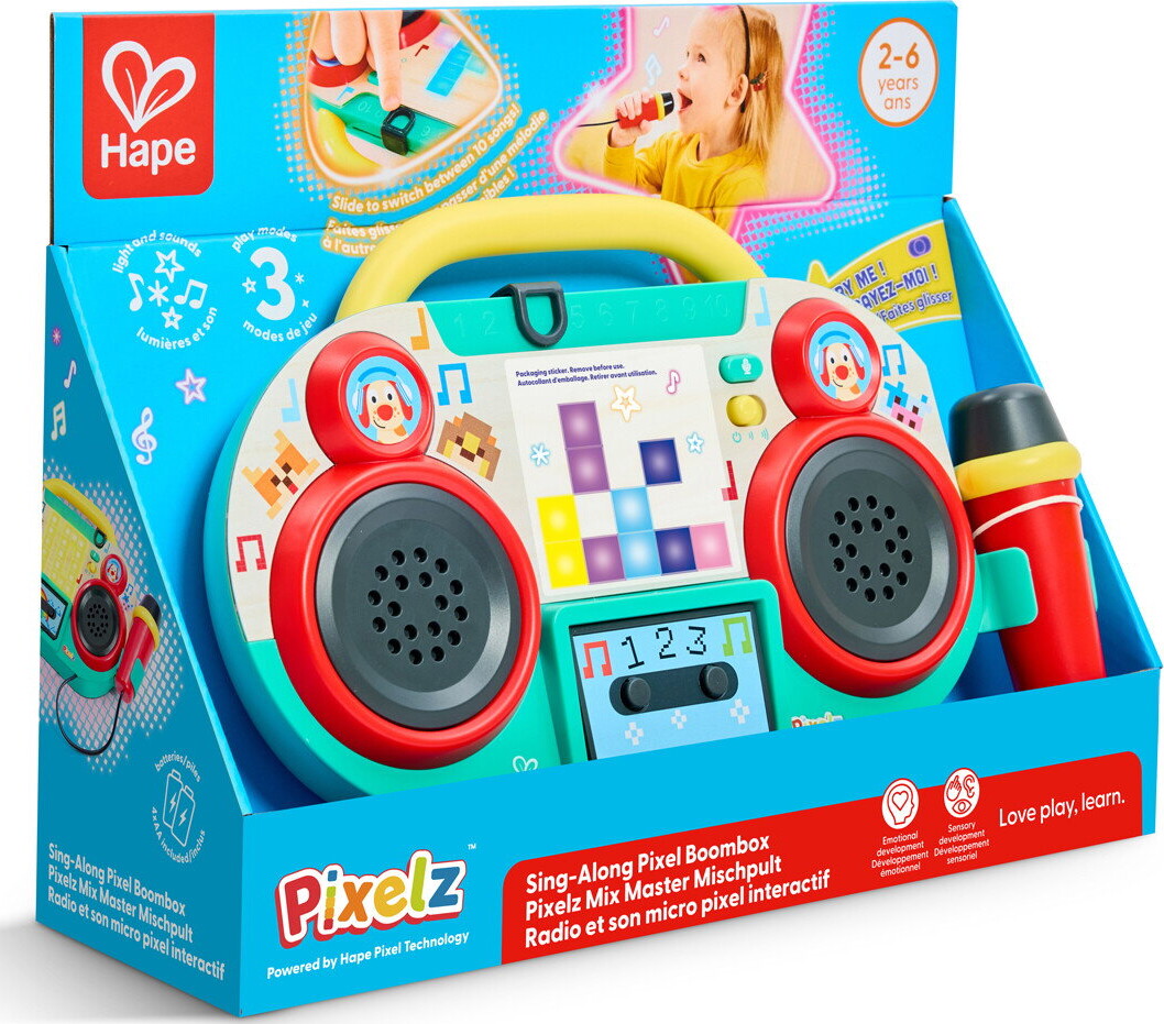 Hape E0703K - Pixelz Sing-Along Boombox - Karaokemaskine