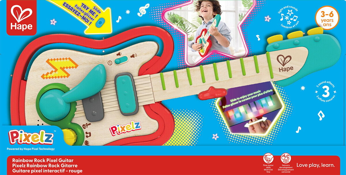 Hape - Pixelz Regnbue Rock Guitar