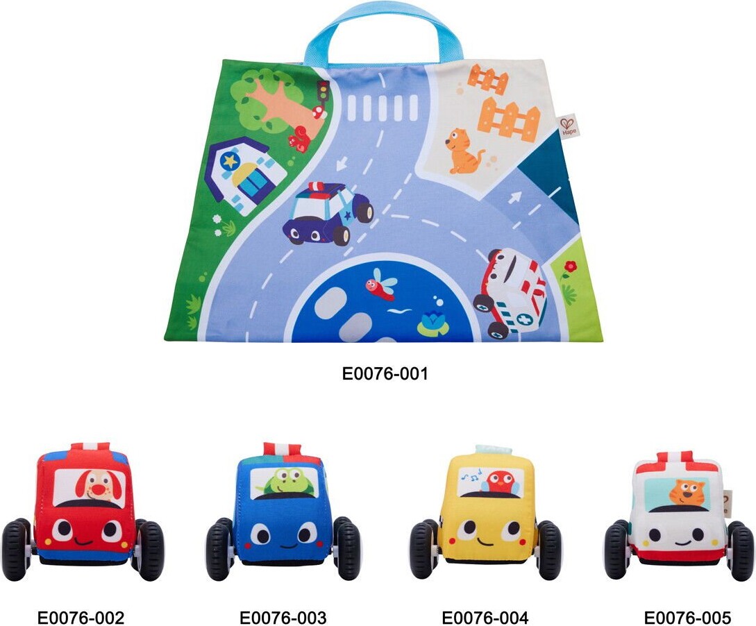 Hape - Pull-Back Plys Bilsæt