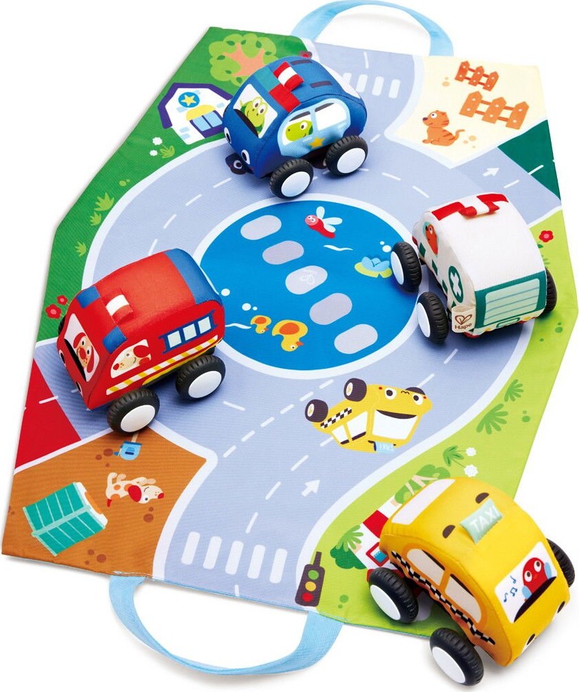 Hape - Pull-Back Plys Bilsæt