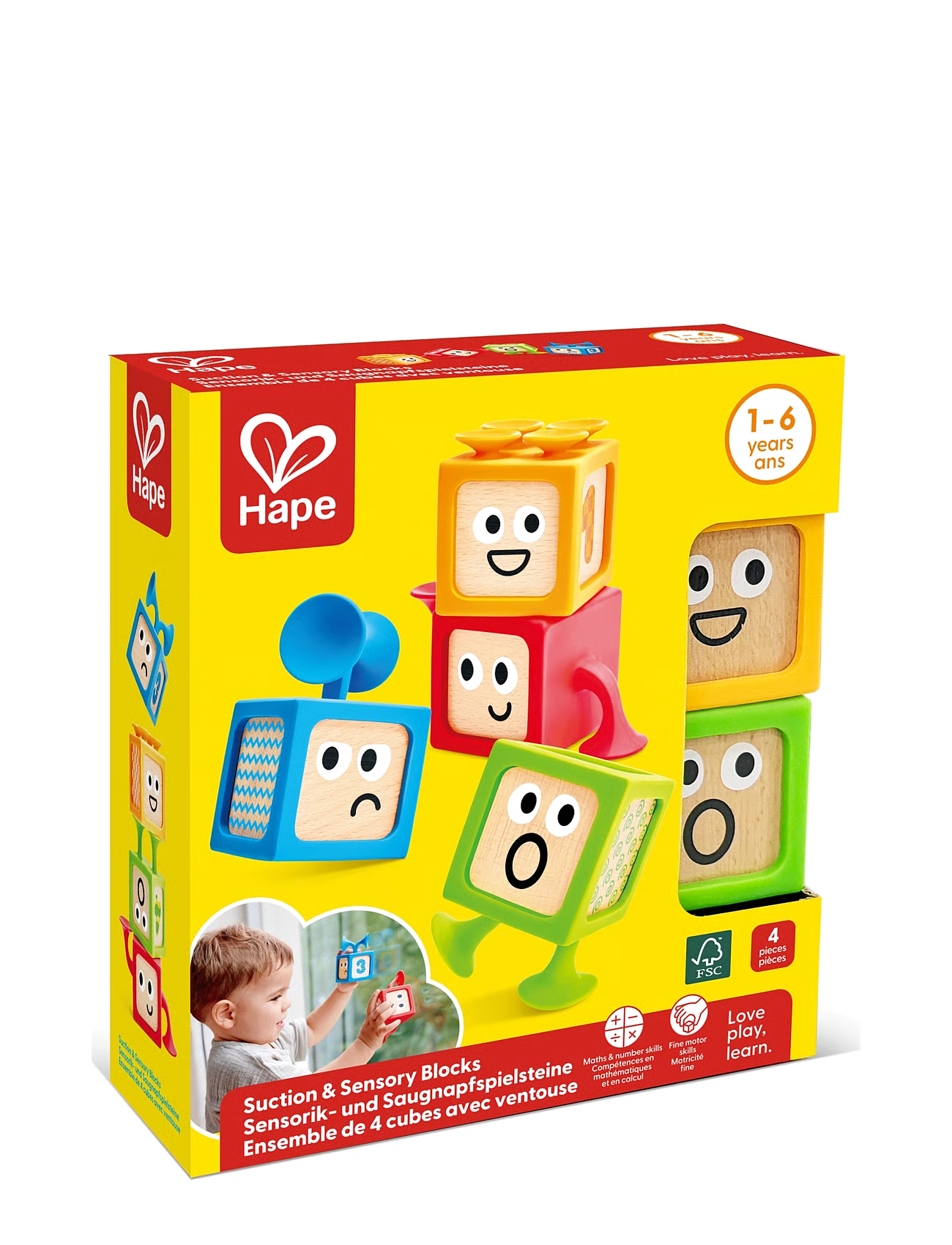 Hape - Suction Sensory Blocks - Sanseklodser - E0543