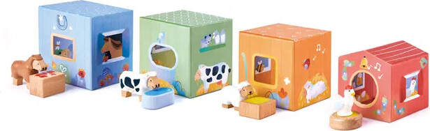 Hape - The Happy Stables - Bog Og Figur Legesæt - Hapeland