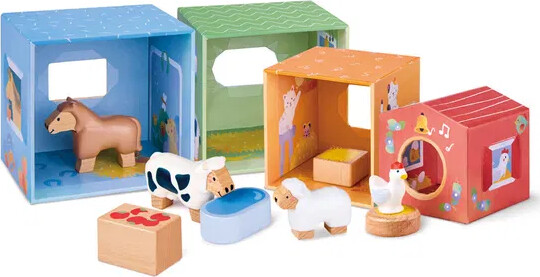 Hape - The Happy Stables - Bog Og Figur Legesæt - Hapeland