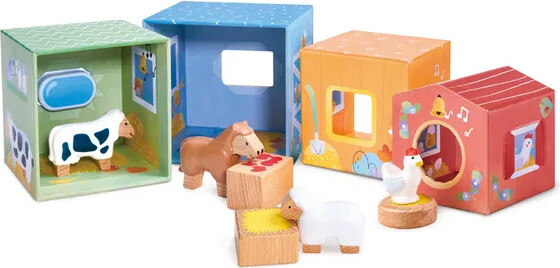 Hape - The Happy Stables - Bog Og Figur Legesæt - Hapeland