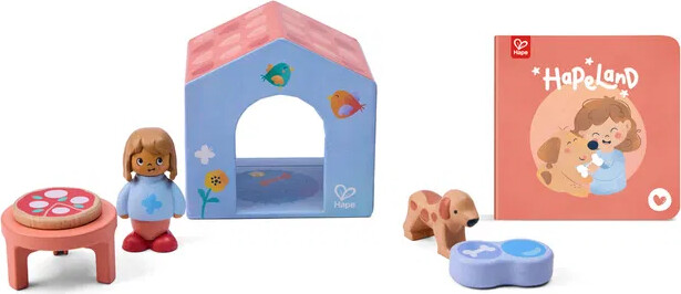 Hape - The Tiny House - Bog Og Figur Legesæt - Hapeland