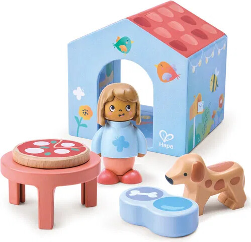 Hape - The Tiny House - Bog Og Figur Legesæt - Hapeland