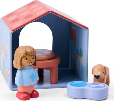 Hape - The Tiny House - Bog Og Figur Legesæt - Hapeland