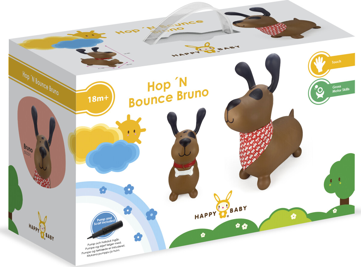 Hoppedyr Til Børn - Hund - Hop N Bounce - Happy Baby