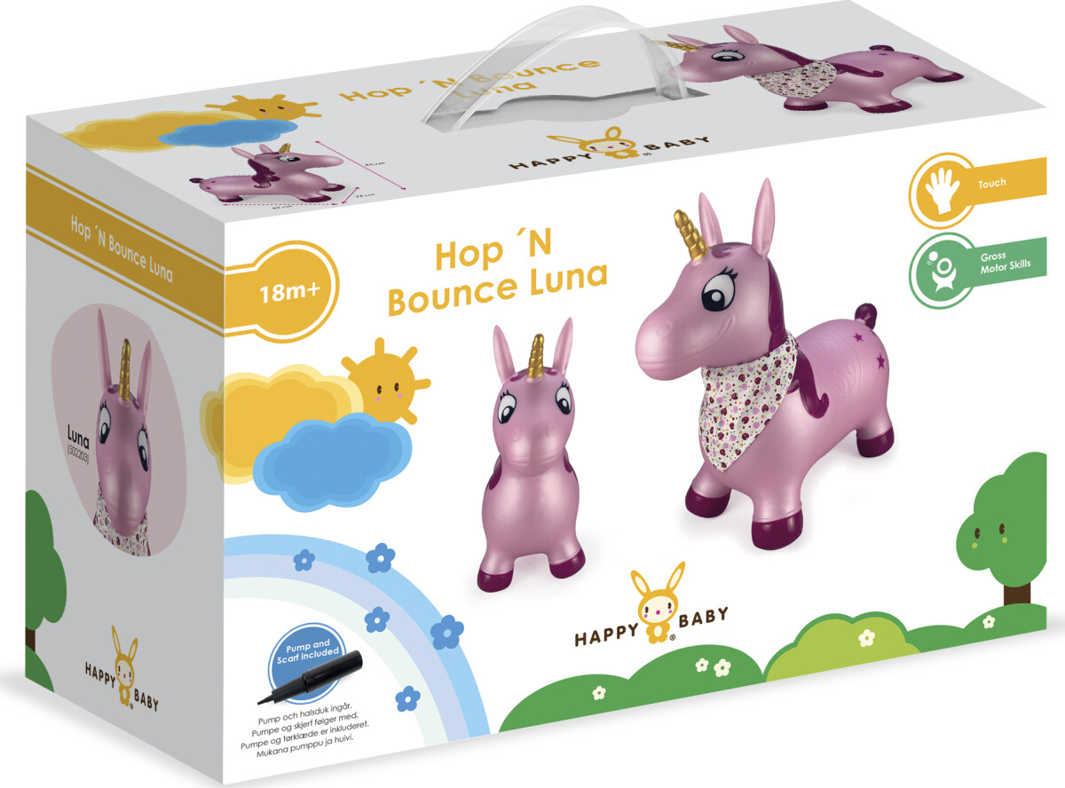 Hoppedyr Til Børn - Enhjørning - Hop N Bounce - Happy Baby