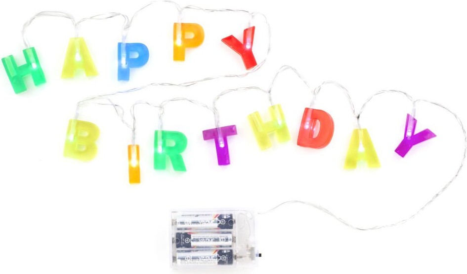 Kikkerland - Happy Birthday Guirlande Lyskæde - 120 Cm