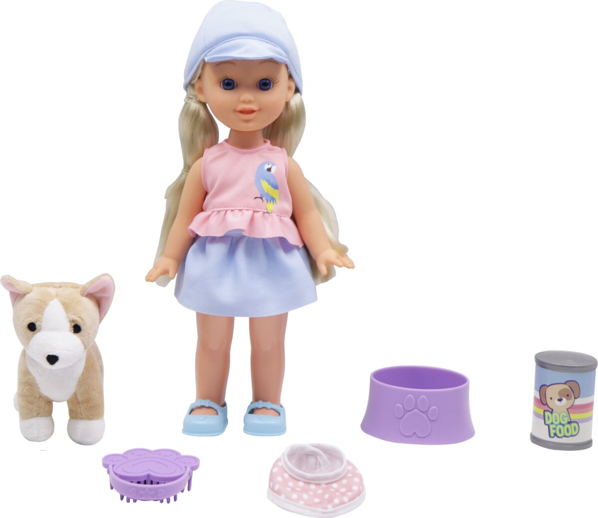 Happy Friend - Dukke 30 Cm Med Kæledyr Og Tilbehør - Flere Varianter