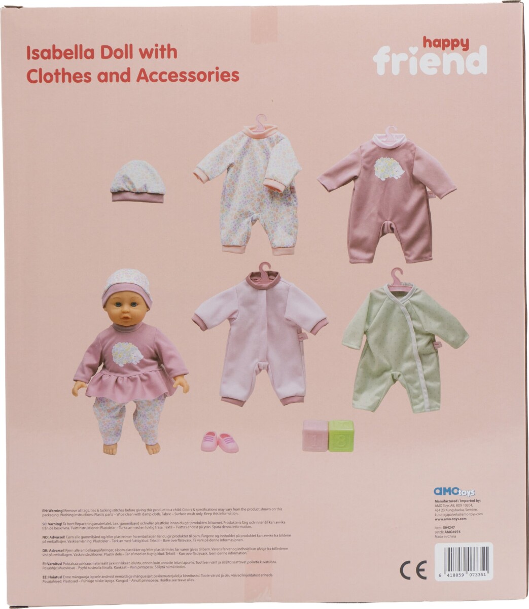 Happy Friend - Isabella Soft Doll 35Cm With Wardrobe 504247