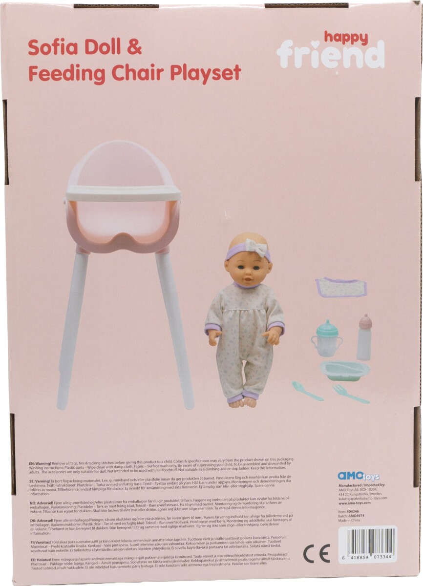 Happy Friend - Sofia Doll 35Cm In Feeding Chair 504246