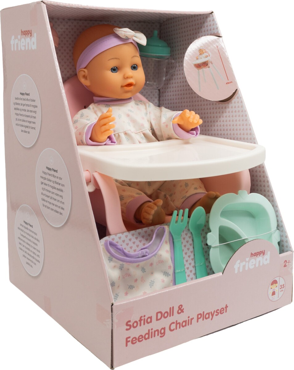 Happy Friend - Sofia Doll 35Cm In Feeding Chair 504246